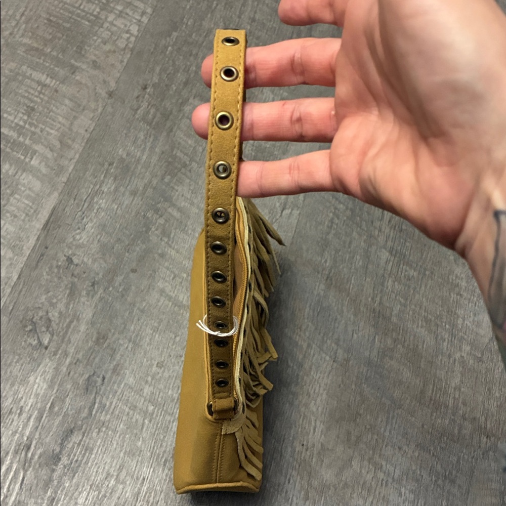 Vintage 90s suede Chateau hand purse - Picture 3 of 4